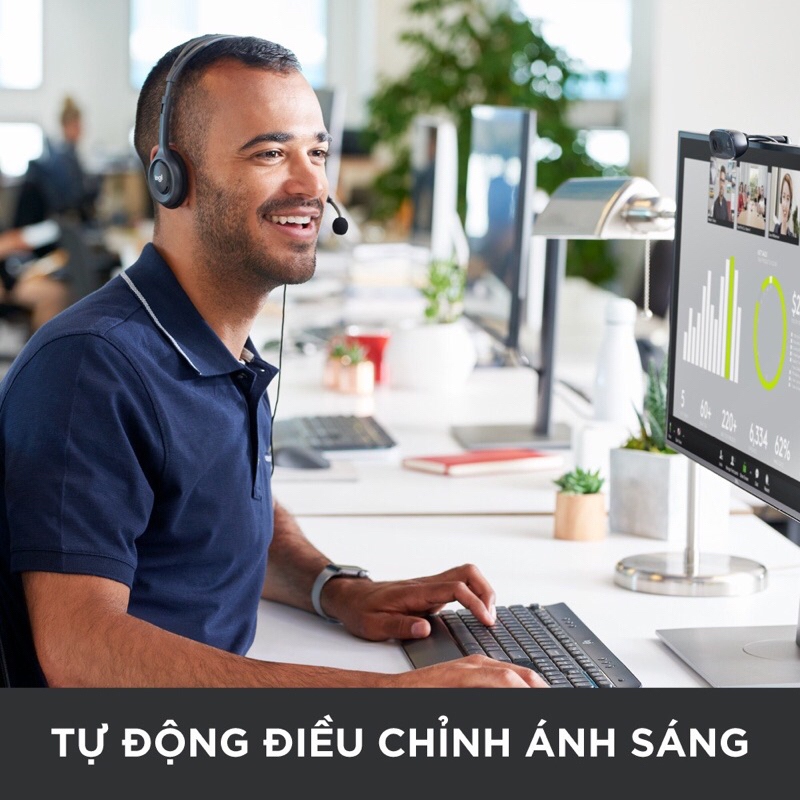 Webcam Logitech C270 720p HD - Hàng Chính Hãng