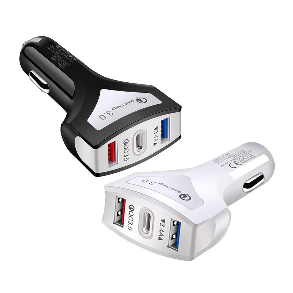 QC3.0 Universal Dual Port LED USB Smart Car Quick Charge Adapter