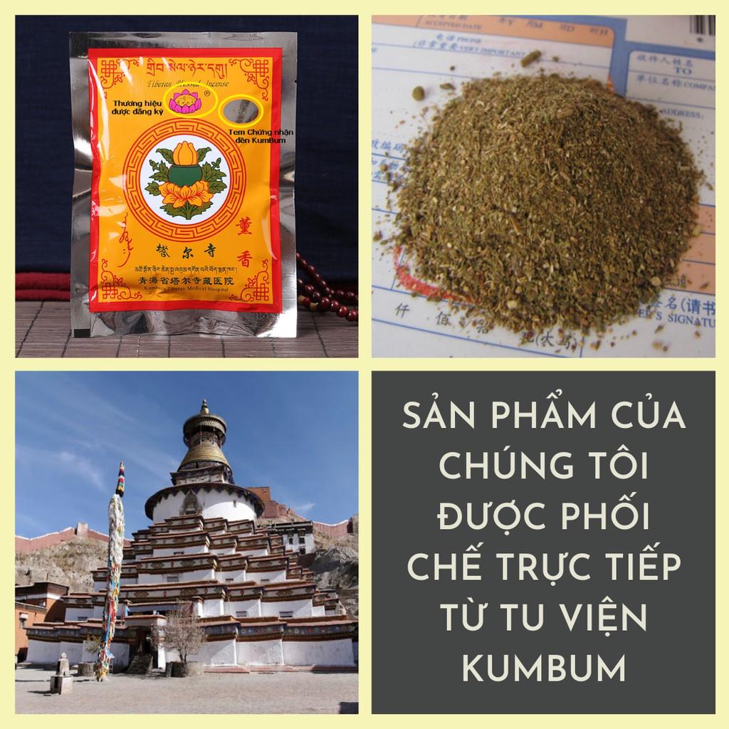 (15 gói) Bột Xông Tẩy Uế, Khu Tà, chính gốc tu viện Kumbum, dùng xông nhập trạch, ngày rằm, giỗ, ma chay, lúc bất an.