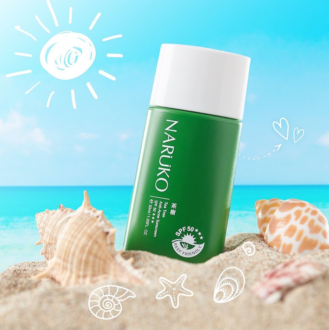 Kem Chống Nắng SPF50 Naruko Trà Tràm Tea Tree Anti-Acne Sunscreen SPF50 (30ml)