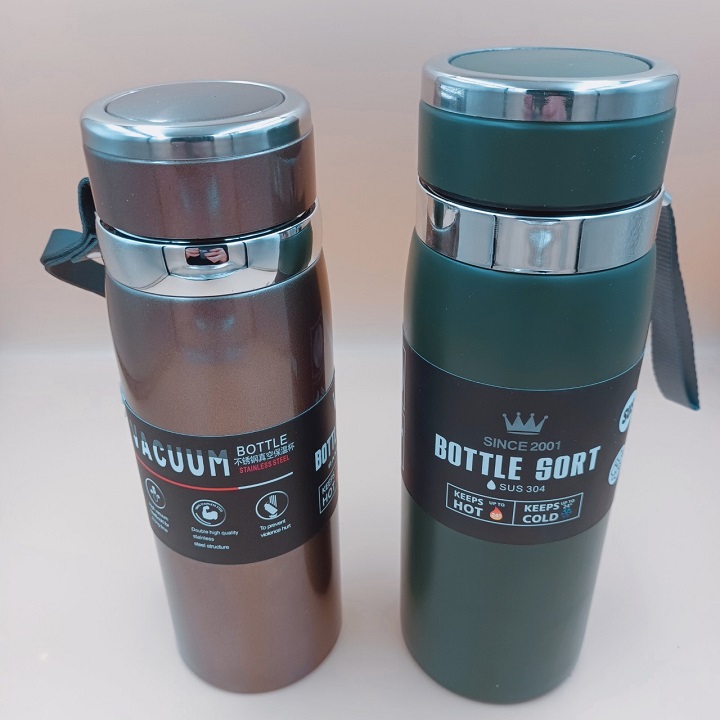 Bình Giữ Nhiệt Inox BOTTLE SPORT Dung Tích 800ml Có Nắp Lọc Trà Lõi Thép Chống Gỉ Cao Cấp