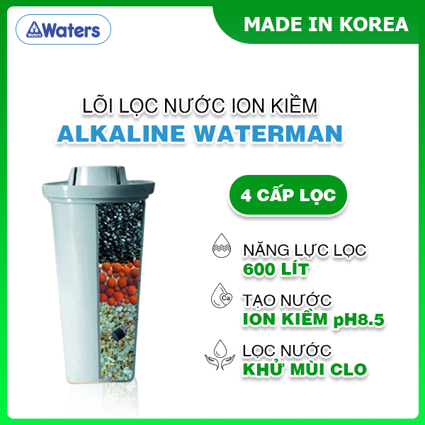 Lõi lọc Alkaline dùng cho bình Lọc Nước Ion Kiềm Waterman