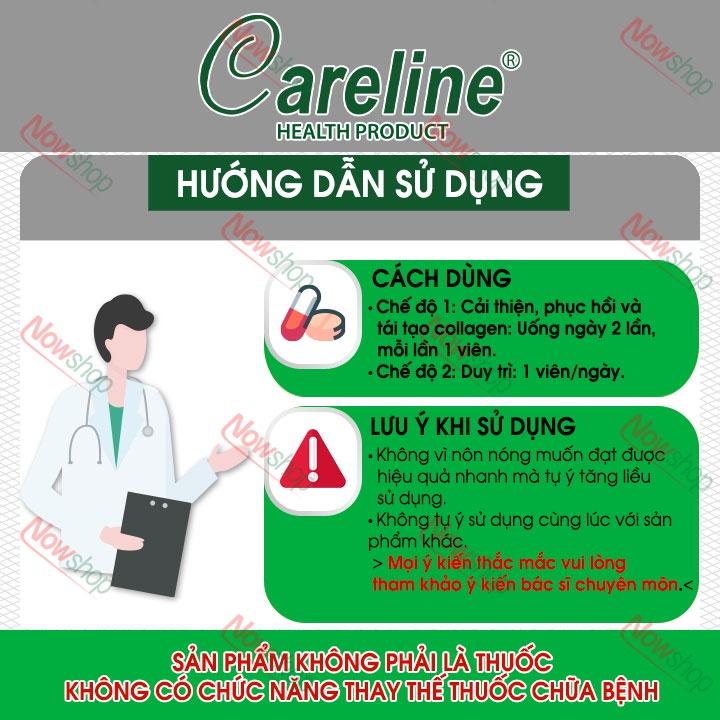 Viên uống đẹp da móng tóc Careline Bio-Marine Collagen capsules 2000max giảm nếp nhăn và sạm nám