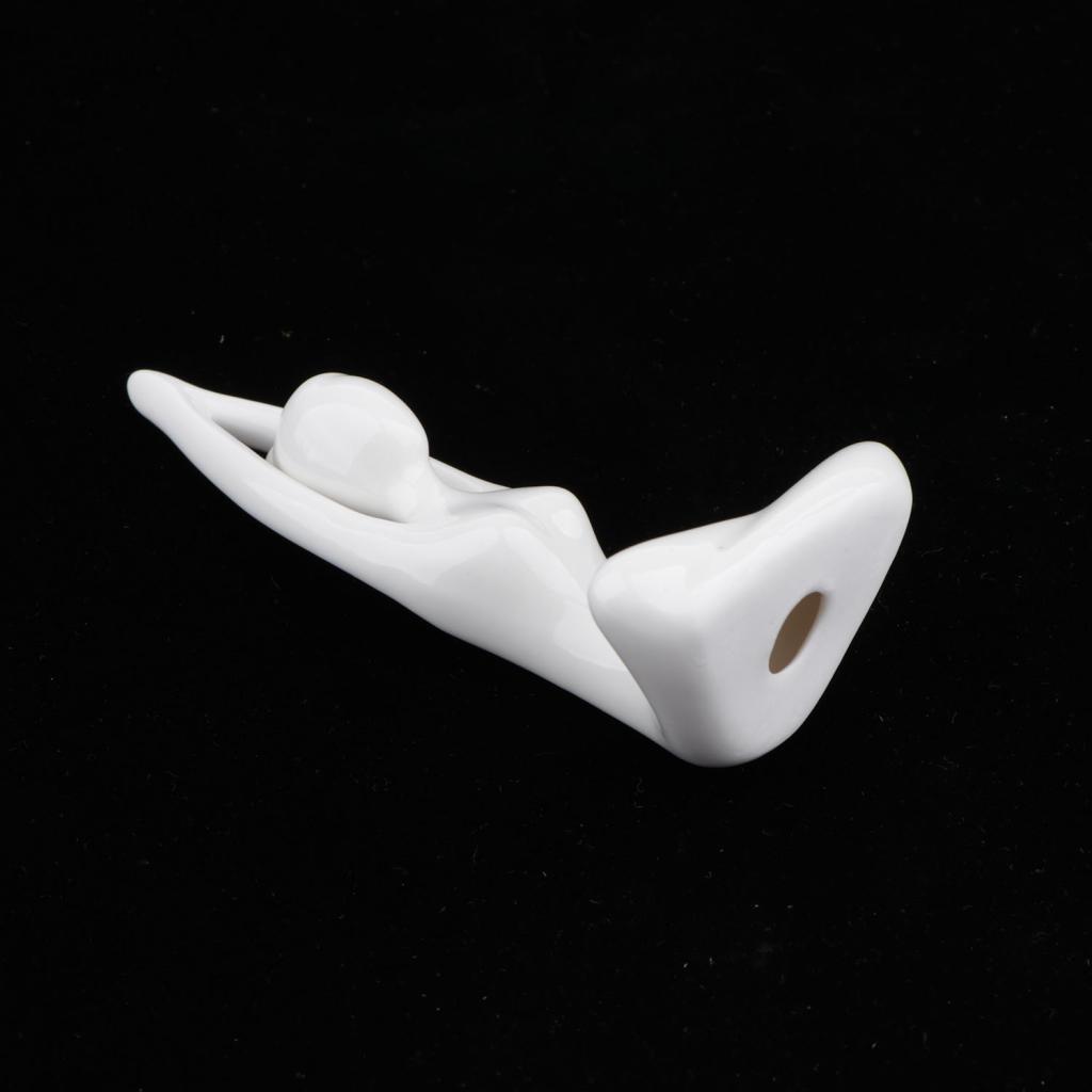 2X Ceramic Yoga Figure Ornament Statue Sculpture Zen Garden Desk Decor Style-01