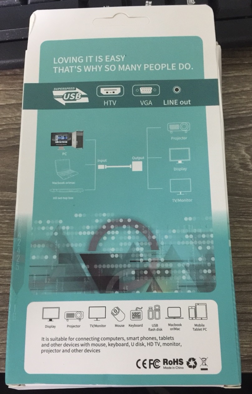 Cáp chuyển đổi vga sang hdmi có audio Sheelteck 2019