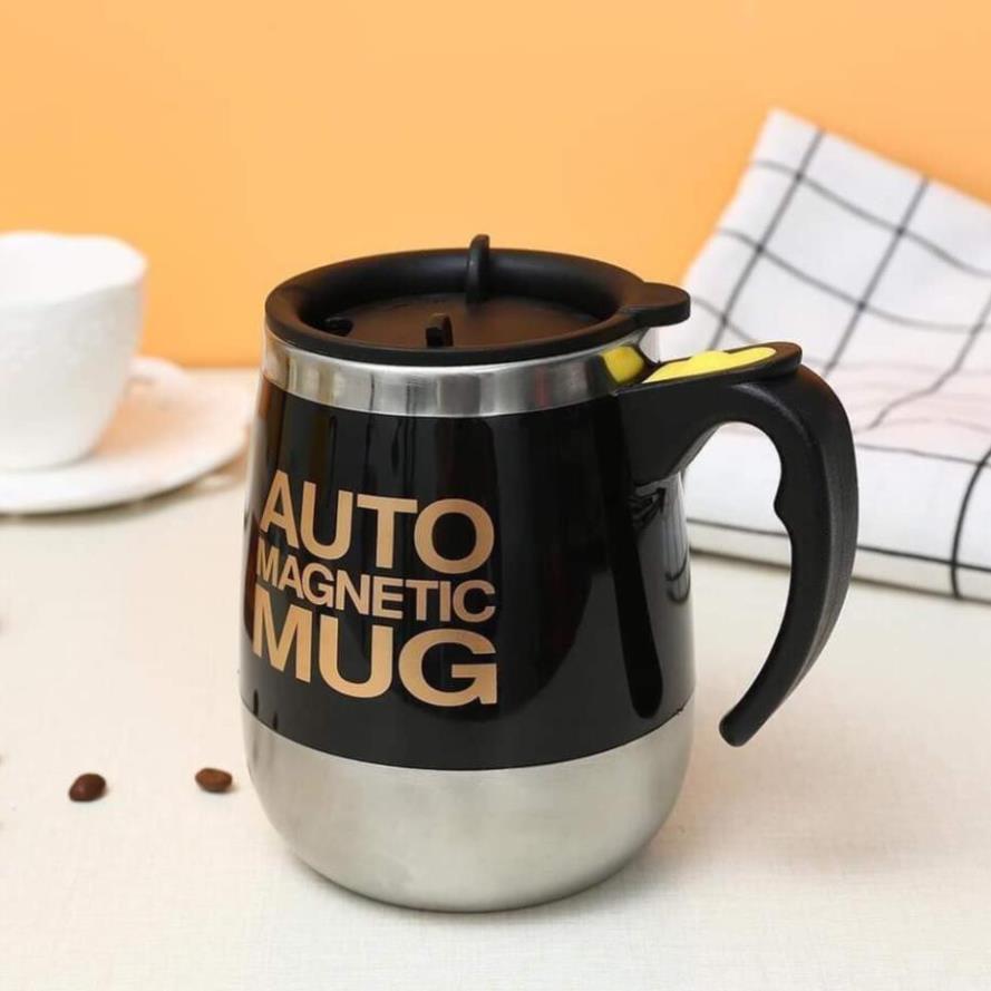 Ly/cốc tự khuấy giữ nhiệt lớn 450ml – Chính hang Auto Magnetic Mug – Khuấy café, thức uống văn phòng