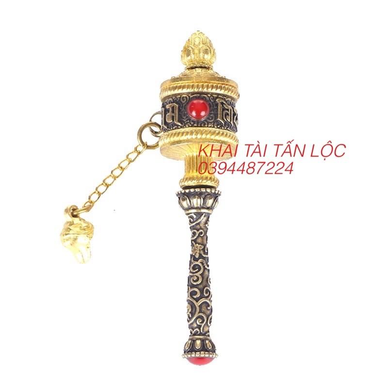 Mặt dây chuyền kinh luân Tây Tạng bằng đồng