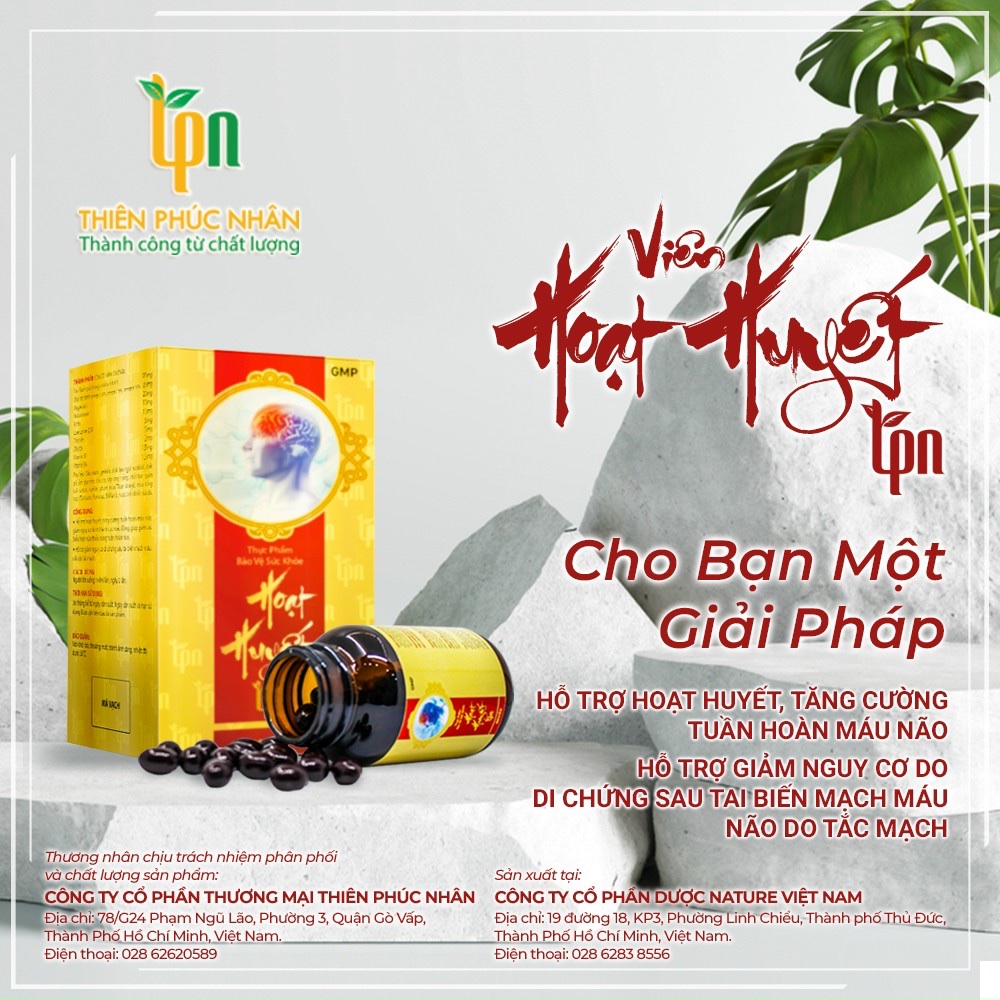 Viên Uống Bổ Não Hoạt Huyết TPN thành phần chính Ginkgo Biloba hỗ trợ cải thiện tuần hoàn máu,giảm đau đầu,ngủ ngon, tăng sức khỏe não bộ.