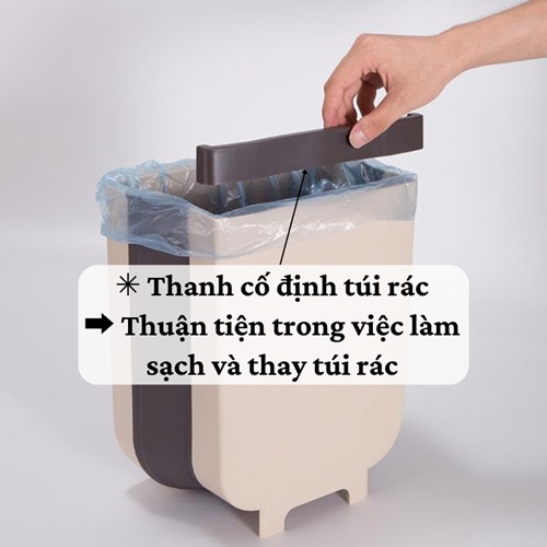 Thùng rác gấp gọn thông minh gắn cửa - July