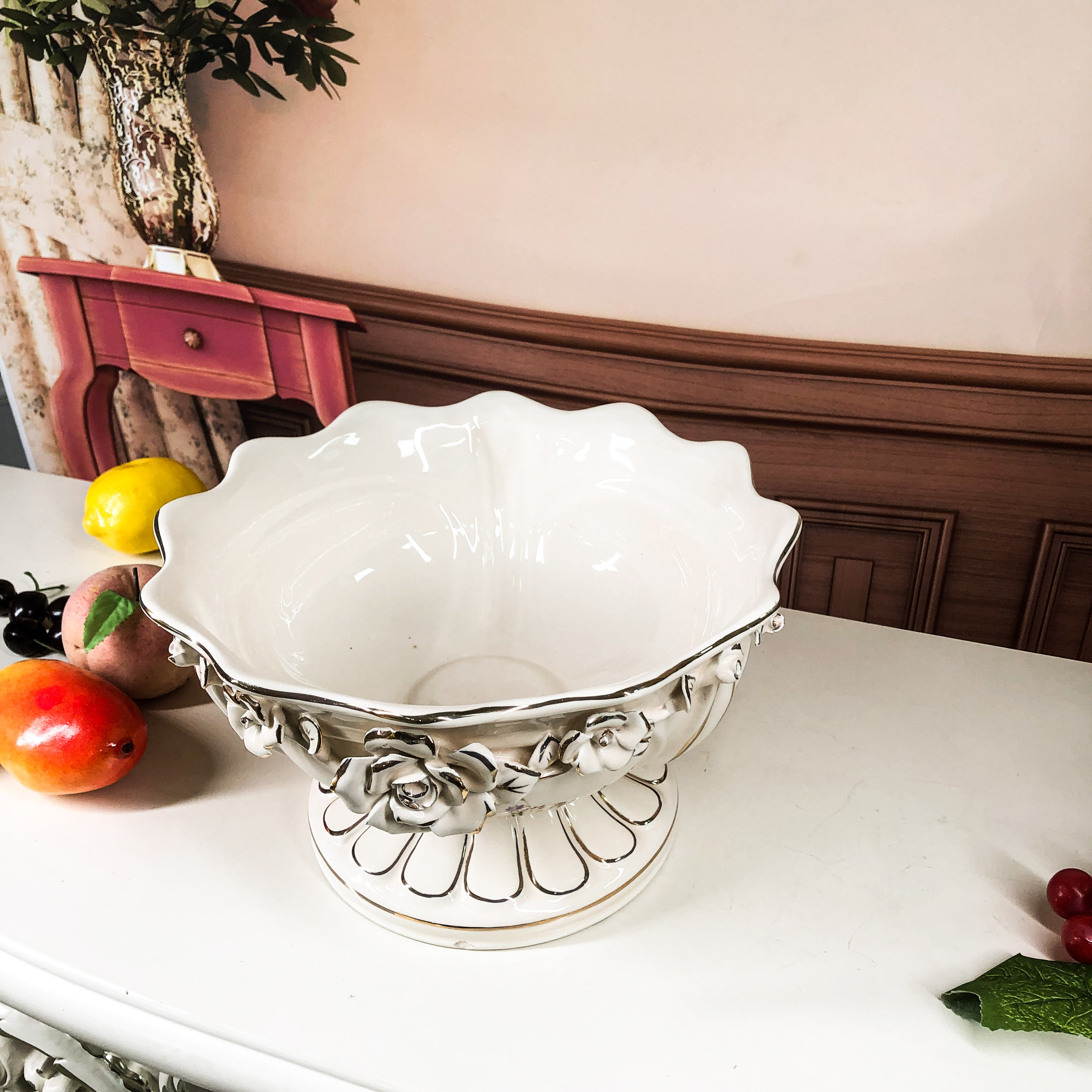 Đĩa quả Dáng Bầu Tân Cổ Điển Sang Trọng Cbsale-DQ2