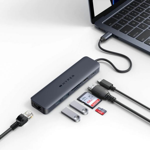 HUB chuyển đổi HyperDrive Next 7 IN 1 Port USB-C Hub - HD4003GL - Hàng Chính Hãng