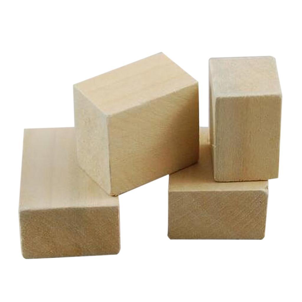 Natural Blank Wooden Cube Beads Children Unfinished DIY Craft Wood Blocks
