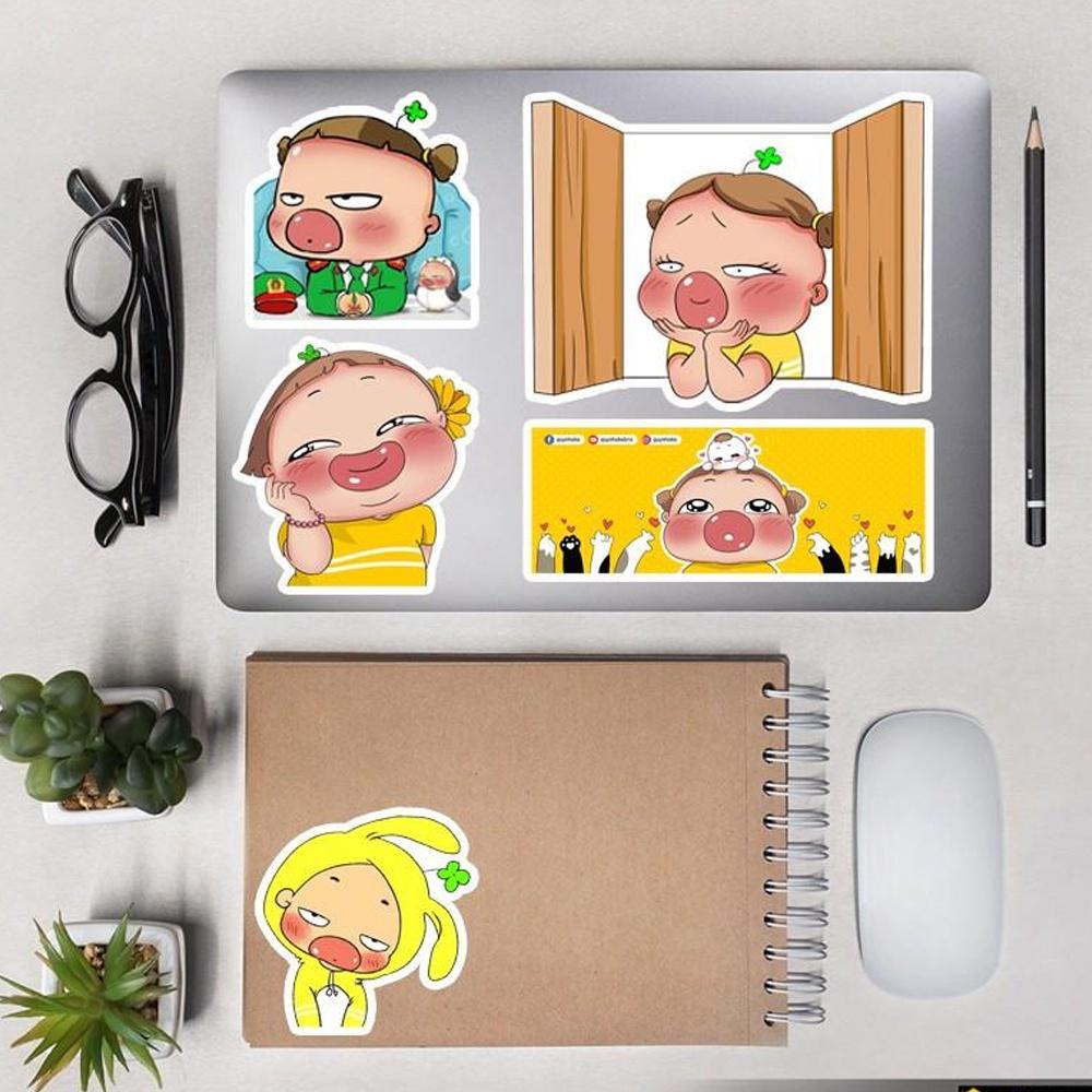 Sticker Quỳnh aka hài hước nhãn dán máy tính laptop, điện thoại, ván trượt, vali