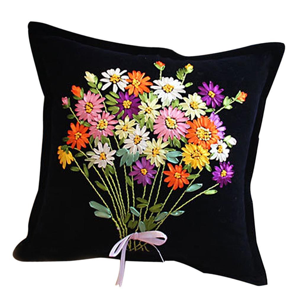 2pcs Ribbon Embroidery Kit Flower