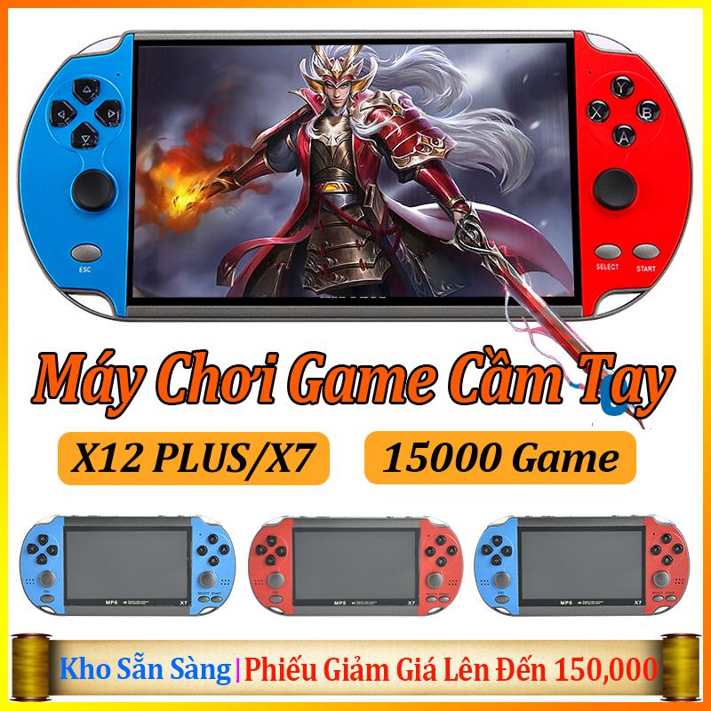 Máy Chơi Game Cầm Tay X12/PLUS/X7-Màn Hình Khủng 7.1 inch,Bản 15000 Game/Nghe Nhạc/Xem Phim/Chơi Game