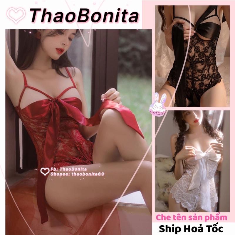 Bodysuit nơ ren xẻ đáy siêu cuốn hút hot. GIAO HOẢ TỐC TPHCM