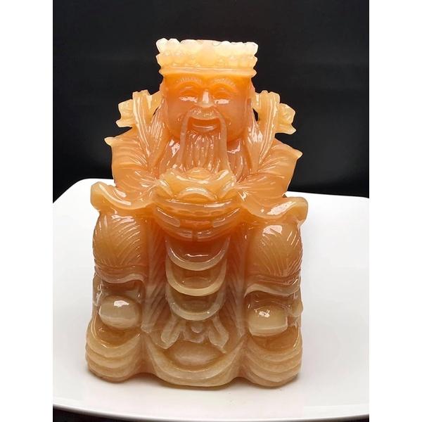 Tượng Thần Tiền Đá Ngọc Hoàng Long - cao 15cm
