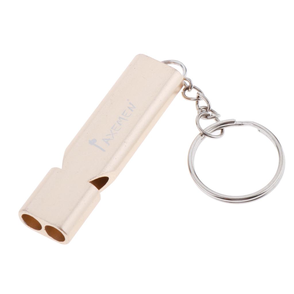 Outdoor Emergency Whistles High Pitch Double Tubes Survival Whistle Keychain