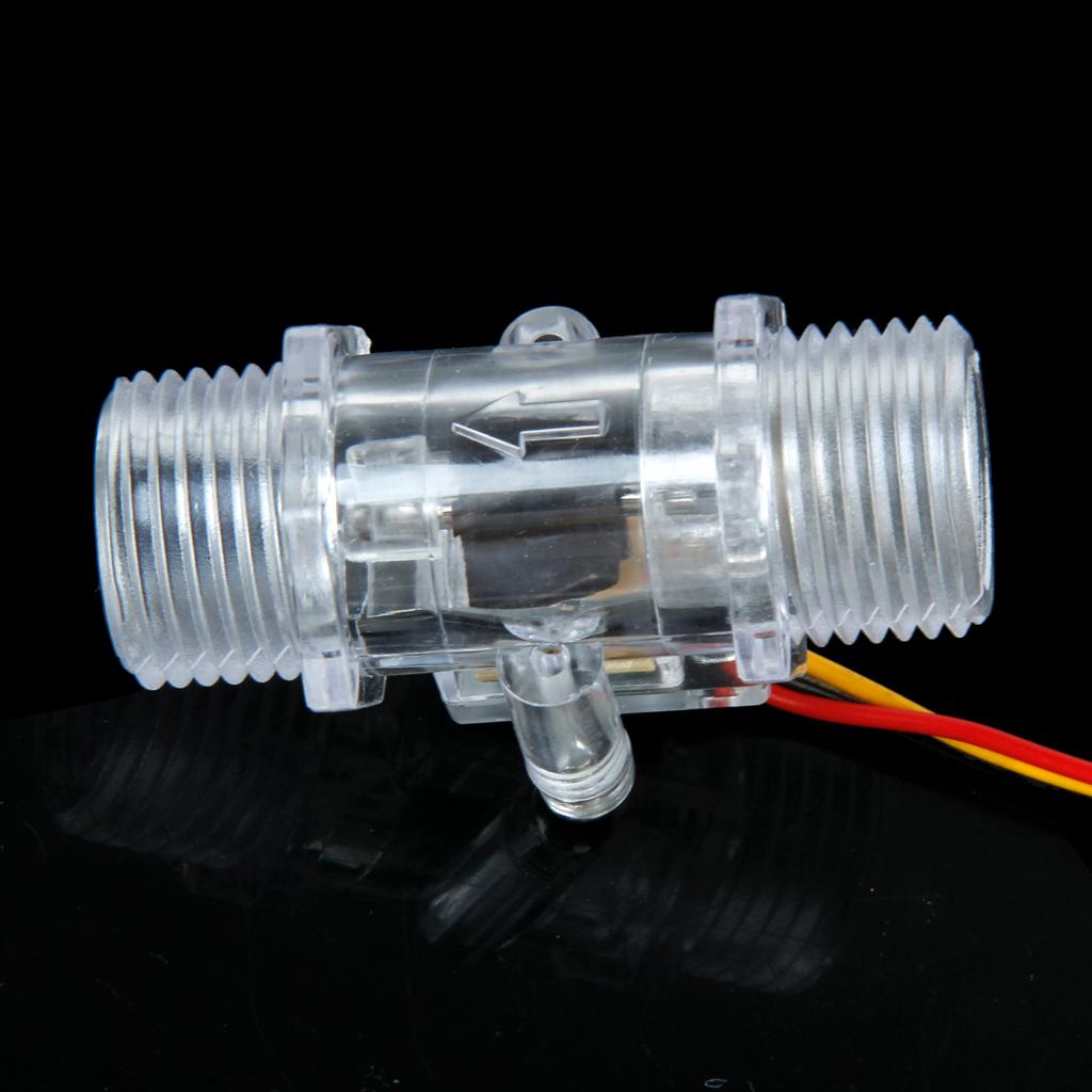 Transparent Water Flow Sensor Flowmeter Hall Flow Sensor Water control 1-30L/min