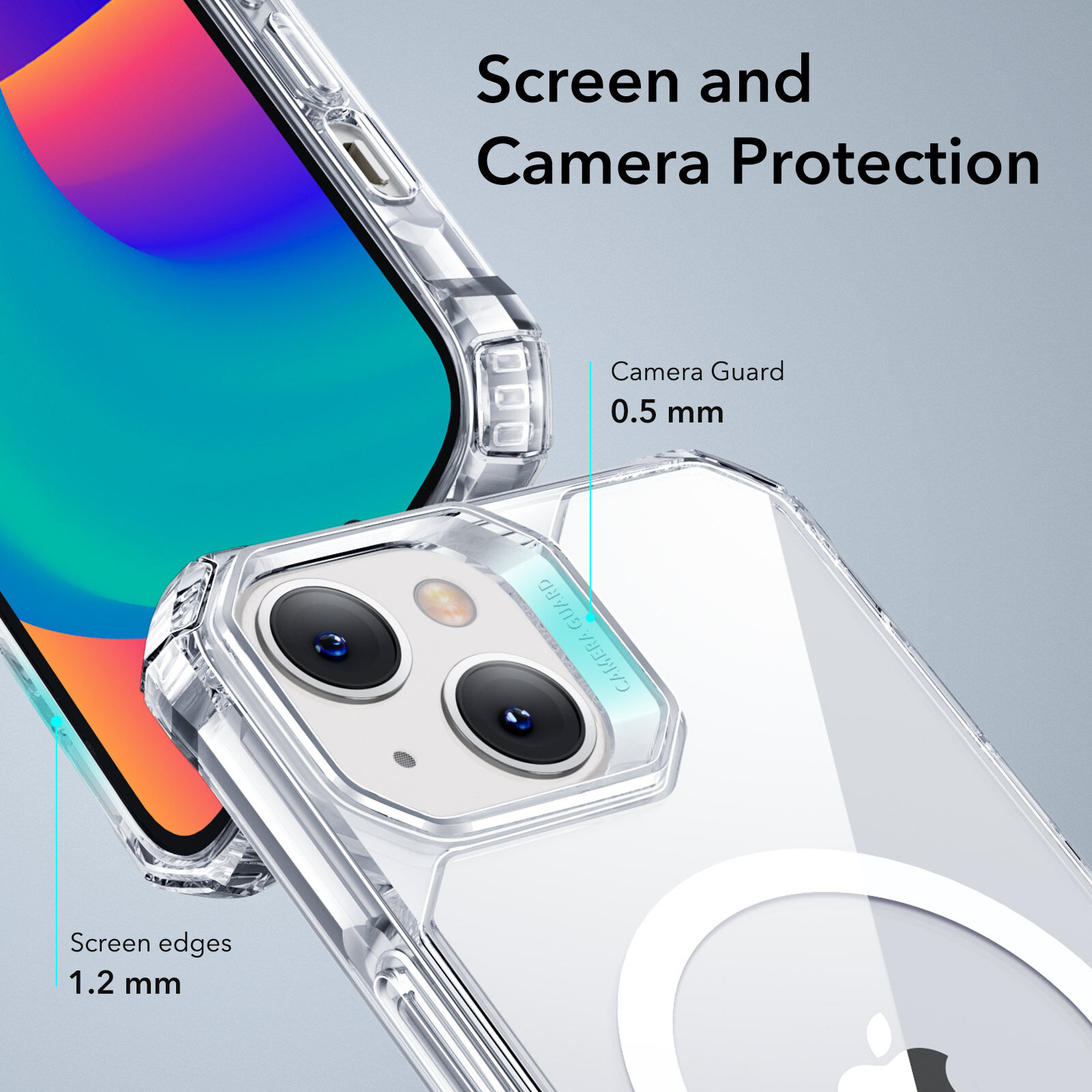 Ốp Lưng ESR Air Armor Clear Halo Lock dành cho iPhone 14 /14 Plus/ 14 Pro / 14 Pro Max - Hàng Chính Hãng