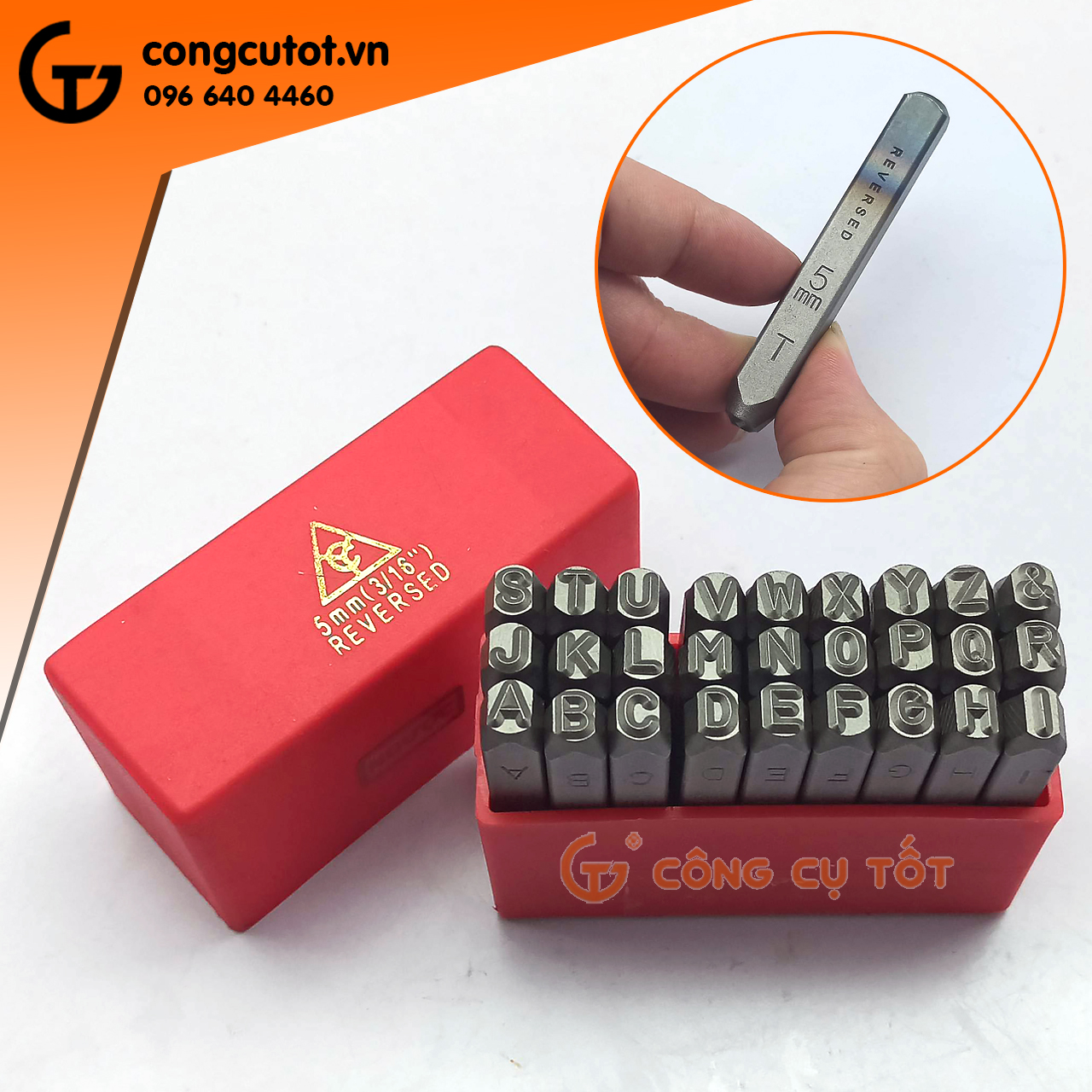 Bộ đóng chữ ngược TOP 5mm