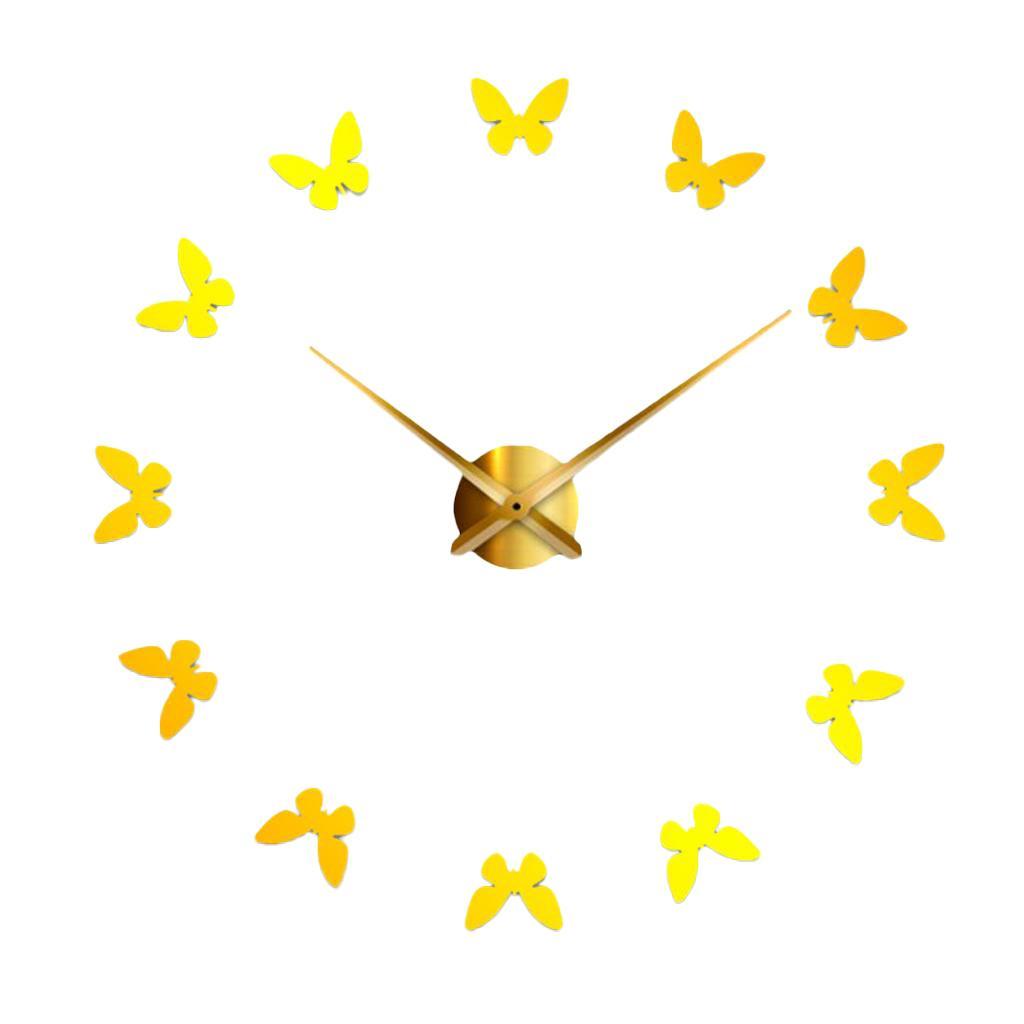 Large Number Acrylic Mirror Wall Clock DIY Sticker Clock  1