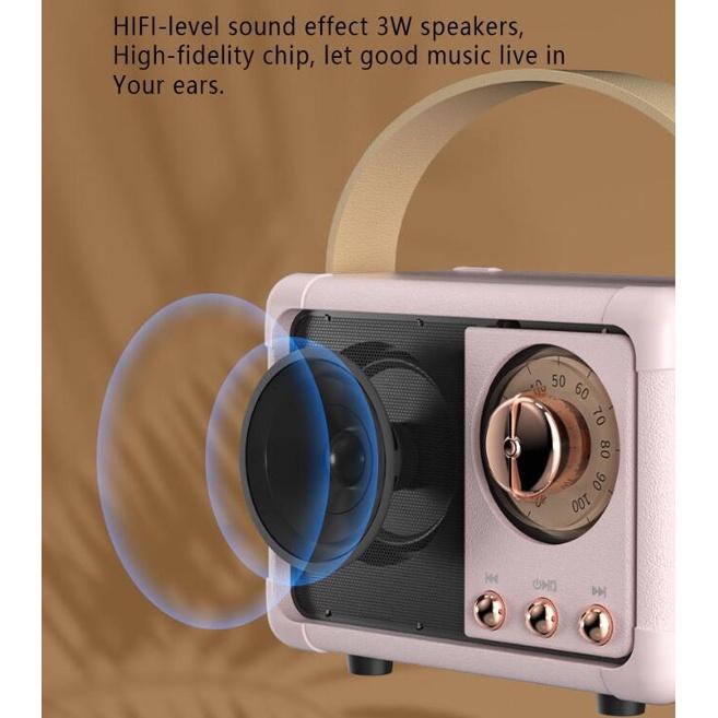 Loa bluetooth HM11 Âm Thanh Siêu Trầm Phong Cách Retro Và Phụ Kiện