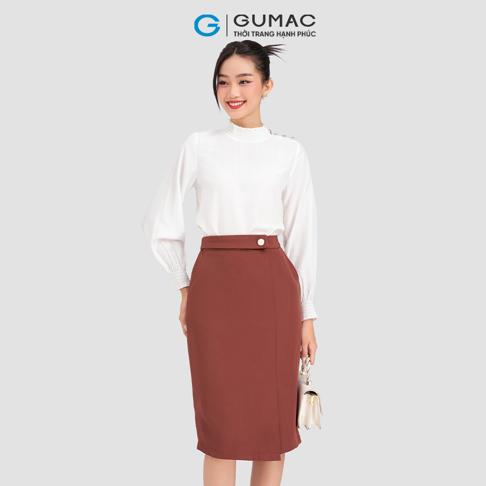 Áo kiểu cổ chạy thun thời trang GUMAC AD03012