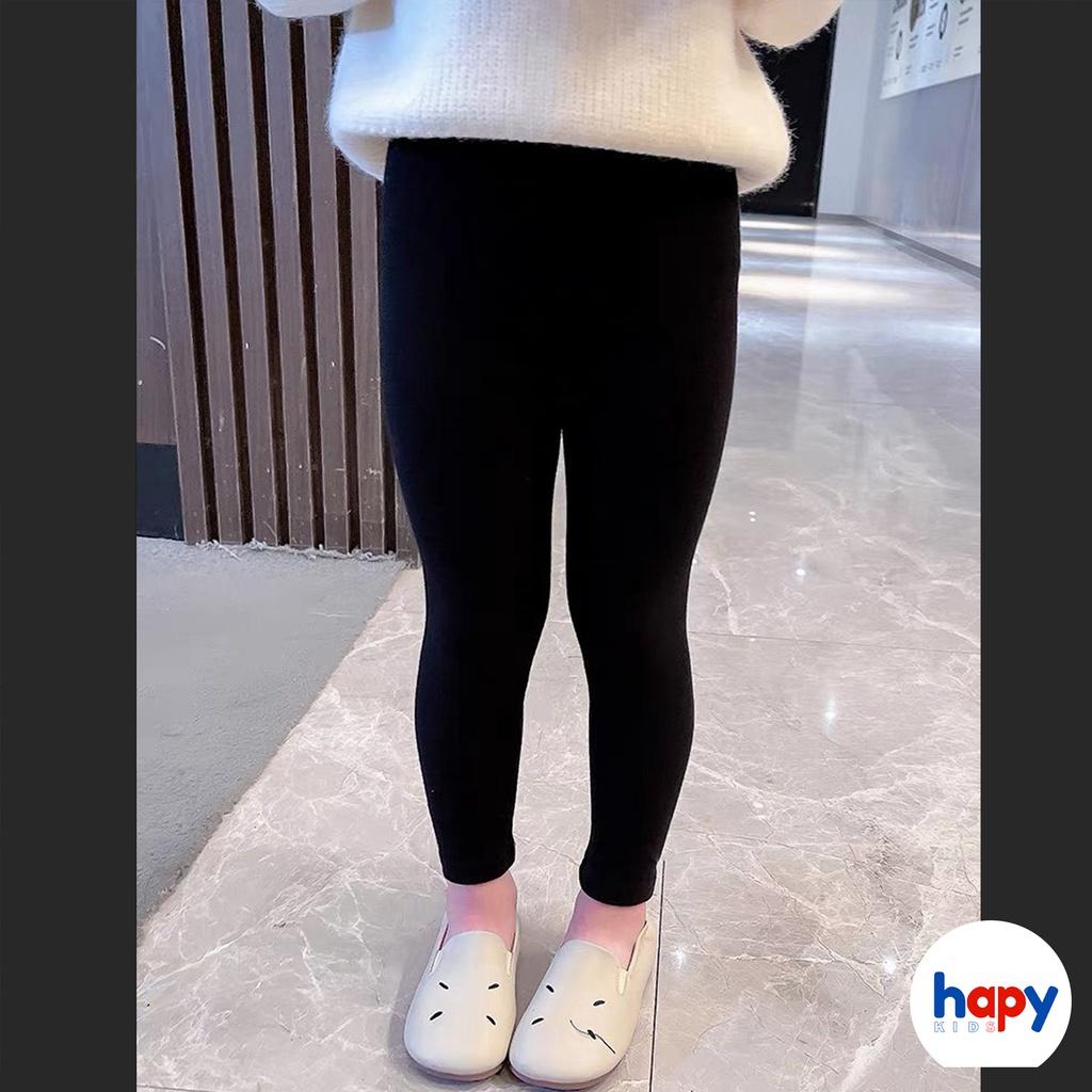 Quần legging bé gái Hapykids, chất liệu zip cotton cho bé gái từ 9-16kg