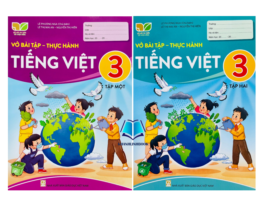 Sách - Combo Vở bài tập - Thực hành Tiếng Việt lớp 3 - tập 1 + 2 (Kết nối tri thức với cuộc sống)