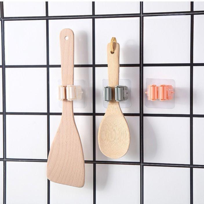 Sỉ 50 Móc Kẹp Đồ Vật Dán Tường Treo Tường Chổi Treo Quần Áo Treo Vật Dụng H003