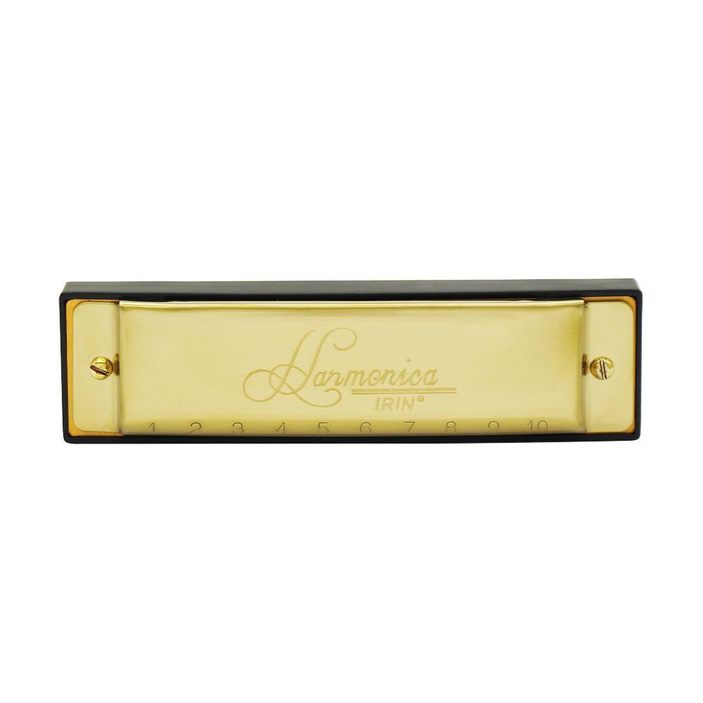10 Holes 20 Tones Professional Blues Harmonica with Box Cleaning Cloth Parts