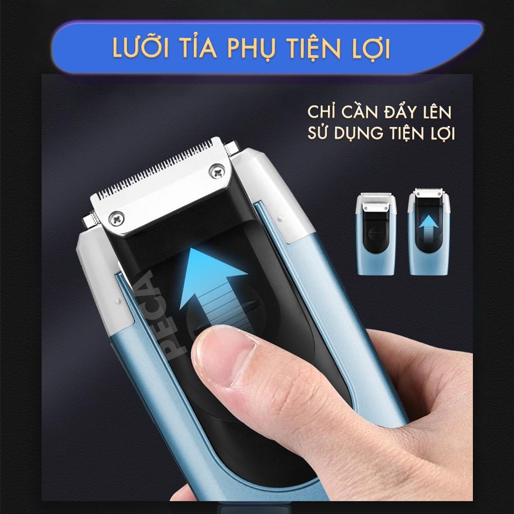 Máy cạo khô chuyên nghiệp Kemei KM-3385 chuyên dùng cạo râu, cạo đầu, fade trắng chân tóc, sạc nhanh USB 2 mức tốc độ