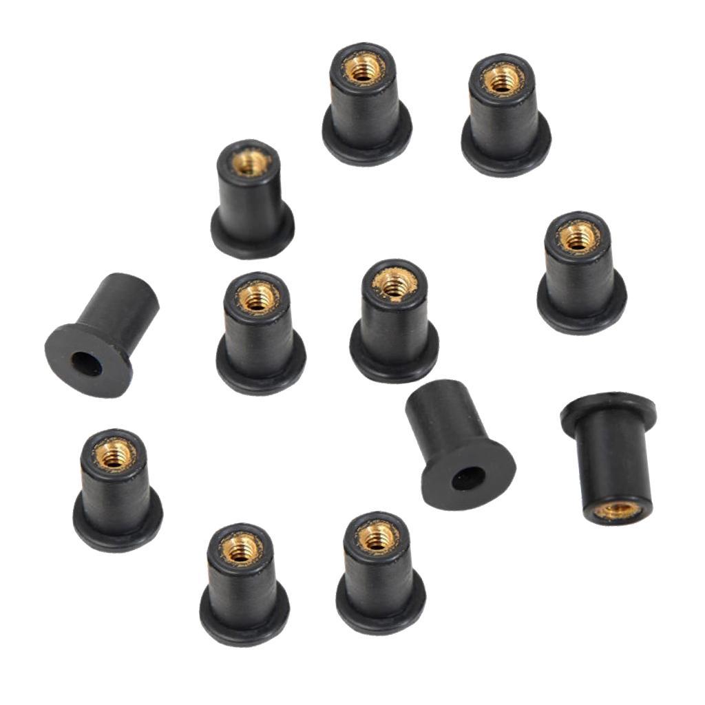 12Pcs Rubber  M5 Metric Screw  Motorcycle Windscreen
