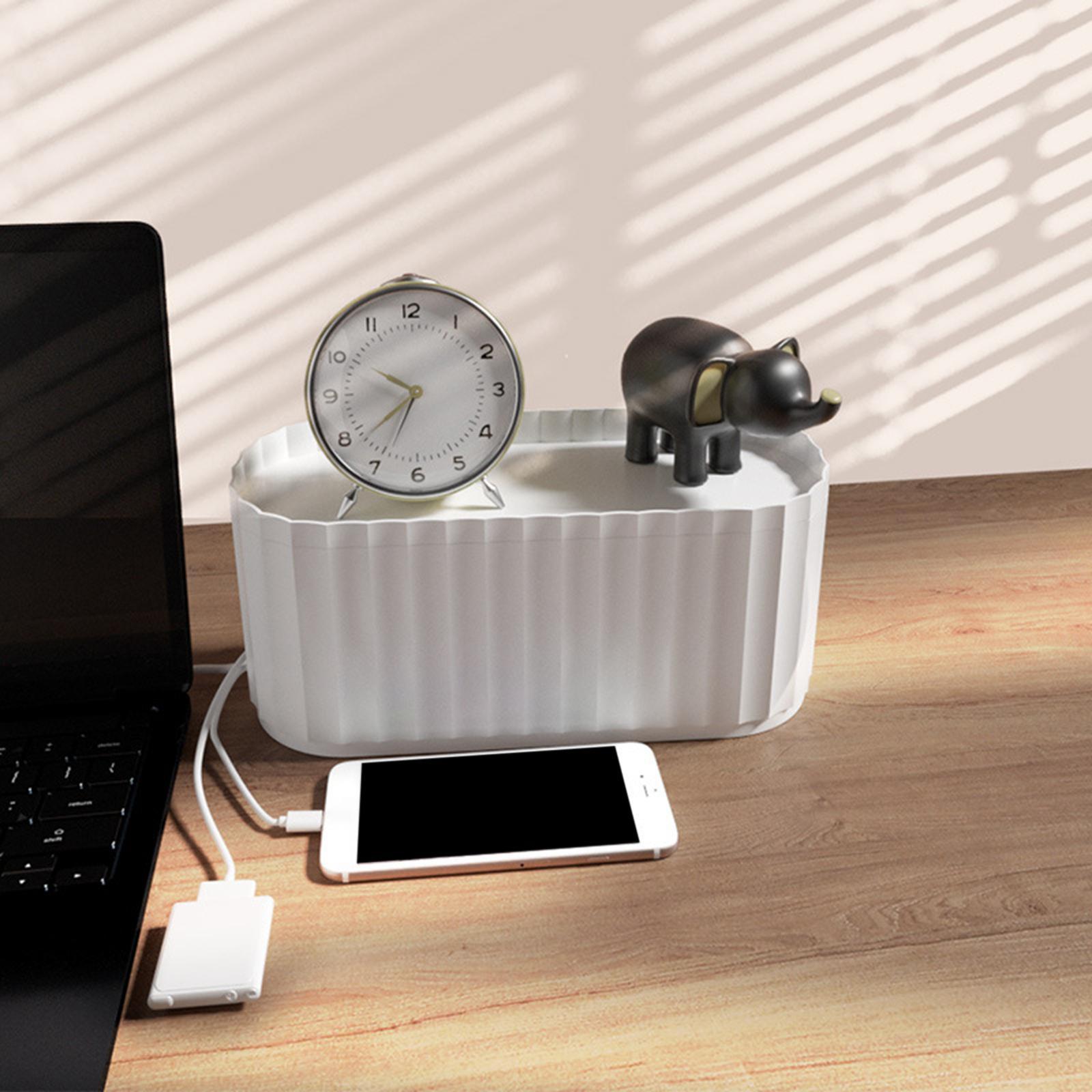 Cable Management Box, to Hide Adapter Cable Organizer Box for Office USB Hub Power Strips Home