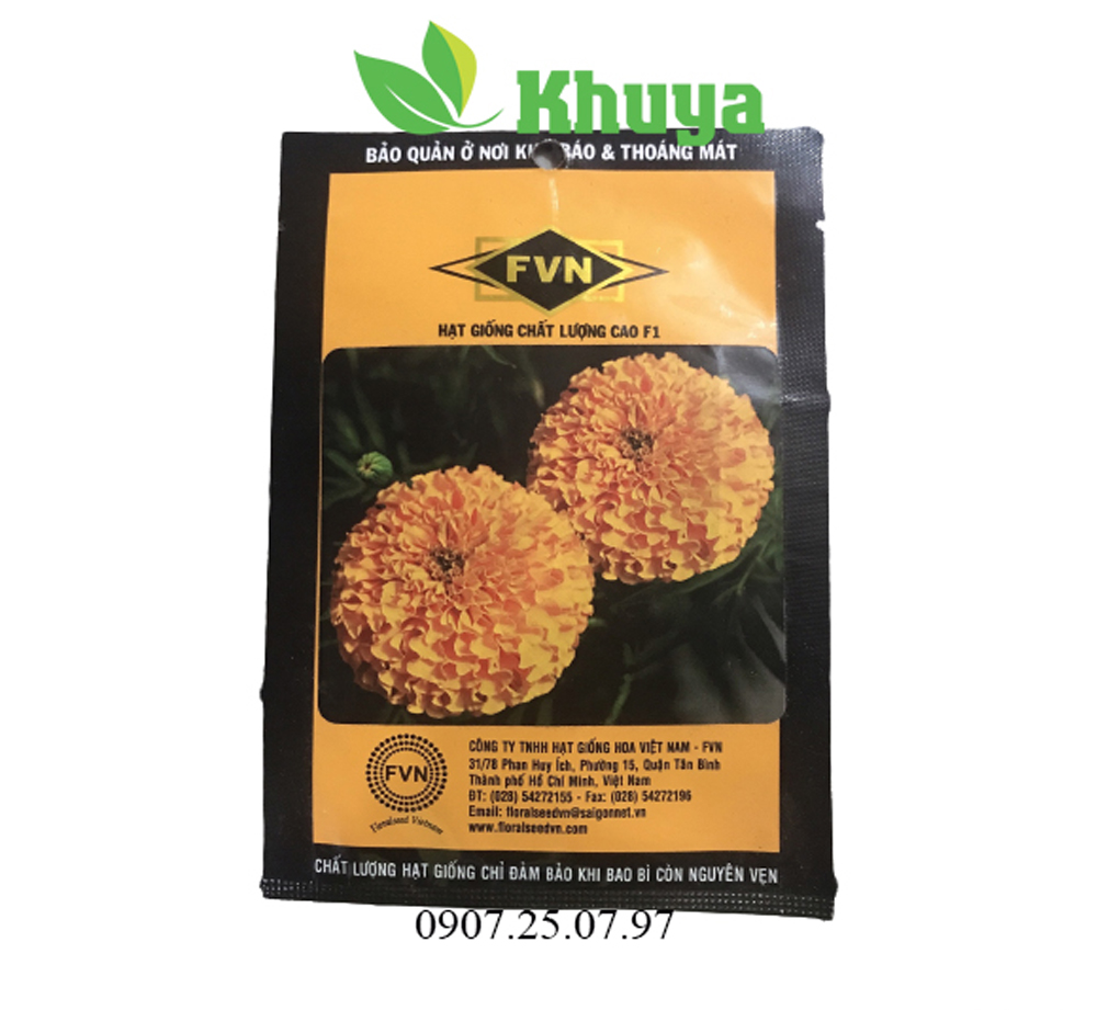 Hạt giống Hoa Vạn Thọ Lùn Vàng Cam F1 Hoàng Gia 46 Mới
