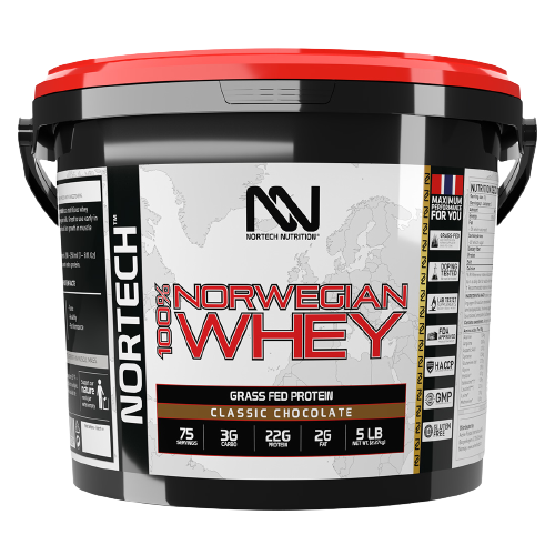 [Chính Hãng] Sữa Tăng Cơ Whey Protein NorTech, 100% Norwegian Whey 5Lbs (2270g), 75 Lần Dùng | Nhập Khẩu Na-Uy