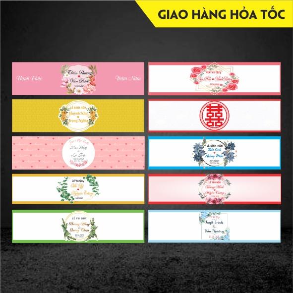 TEM NHÃN DÁN CHAI NƯỚC SUỐI ĐÁM TIỆC_DECAL SẴN KEO_DECAL VIP