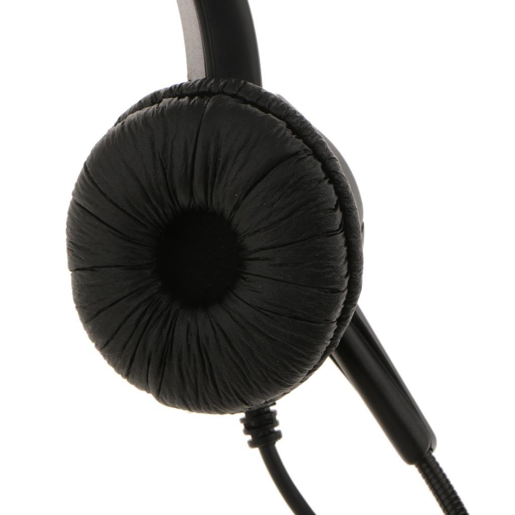 Hands-free Call Center Noise Cancelling Binaural Headset with RJ9 Plug & Mic