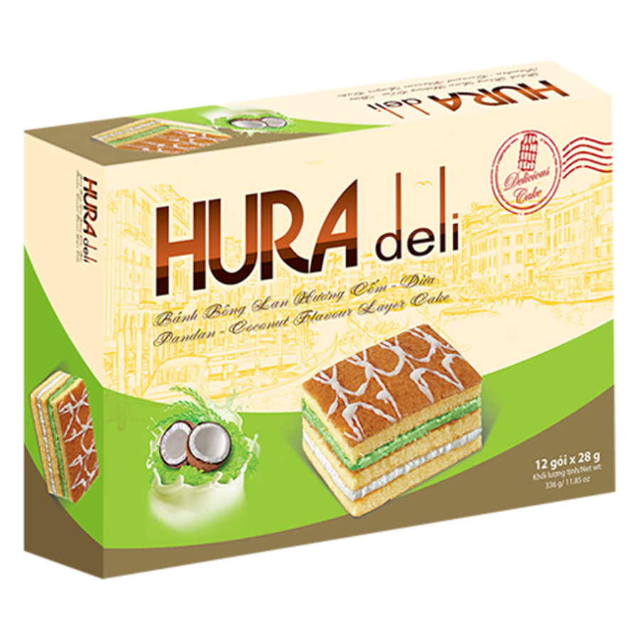 Bánh Hura Deli Hương Cốm Dừa Bibica (336g)