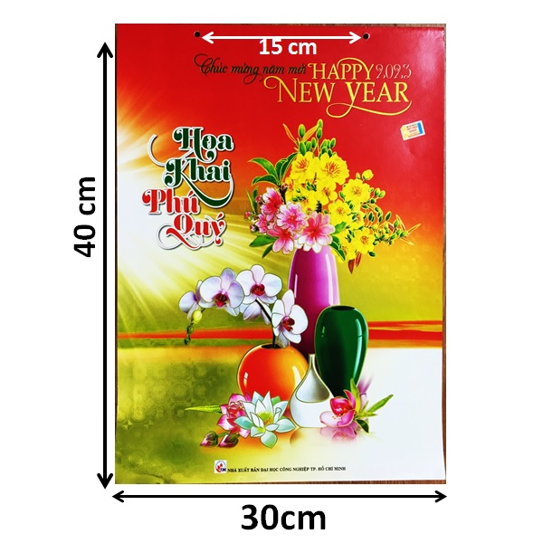 Lịch Bloc rời cỡ lớn 30 x 40 cm – Thư pháp và phong thủy