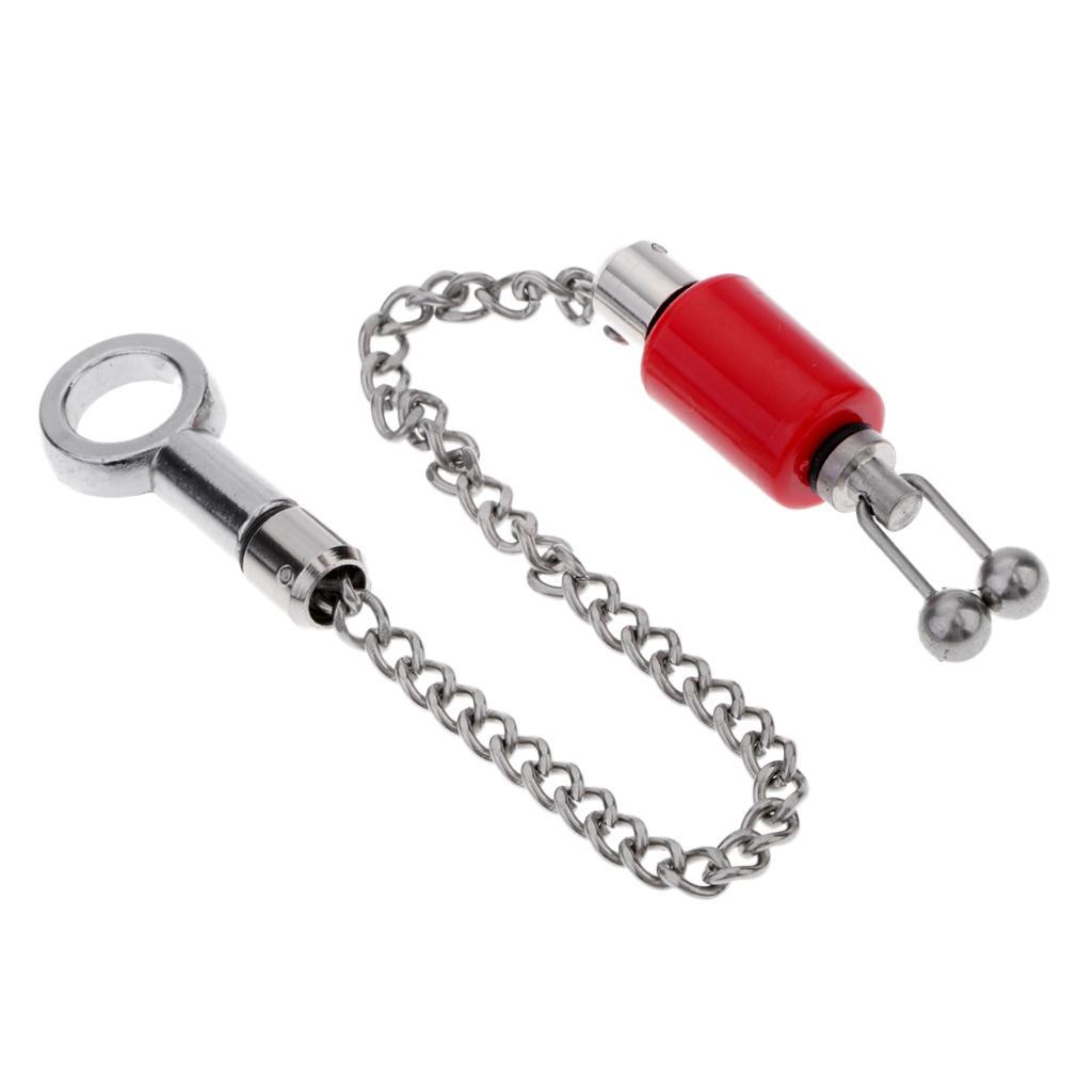 2pcs Chain Indicators Carp Fishing Bite Alarm Indicators Bobbin Red & Yellow