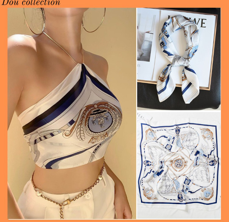 Khăn Bandana khổ vuông 70x70cm làm áo yếm, quàng đầu, tạo kiểu - Khăn lụa vuông