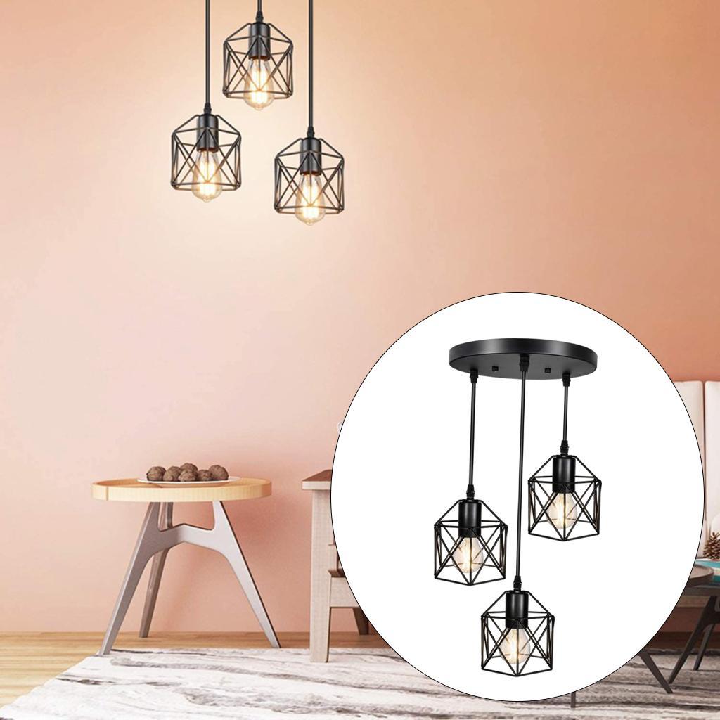 Ceiling Pendant Light 220V LED Retro  Iron Chandelier for Bedroom