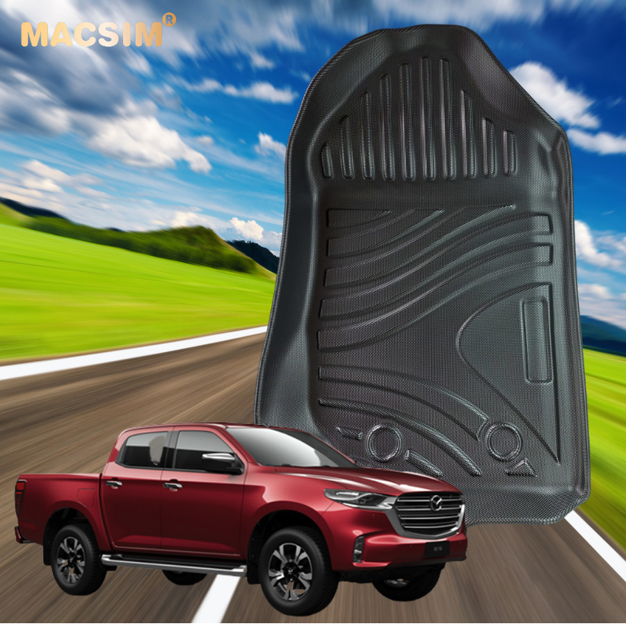 Thảm lót sàn xe ô tô Mazda BT50 2016-2019 nhãn hiệu Macsim - chất liệu nhựa TPE đúc khuôn