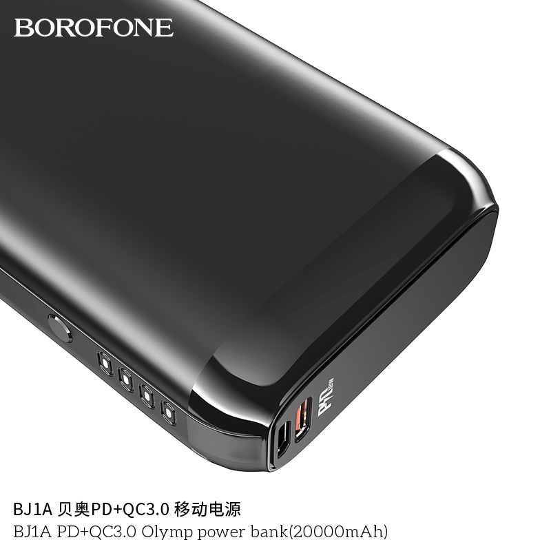 Pin sạc dự phòng Borofone BJ1A sạc nhanh  PD+QC3.0 Olymp 20000mAh- Hàng nhập khẩu