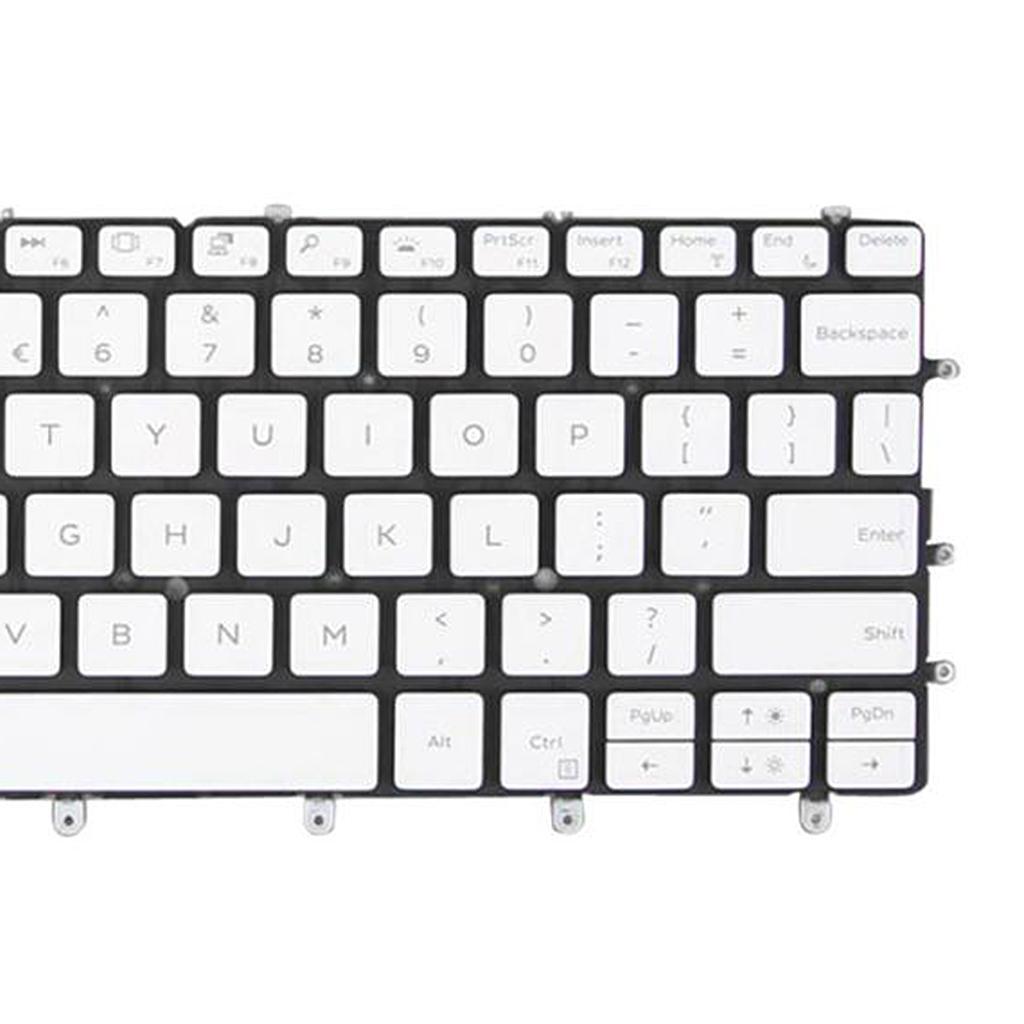 US Layout Backlit Keyboard Fits for Dell XPS 13 9370 0K2NCP 13.3'' White