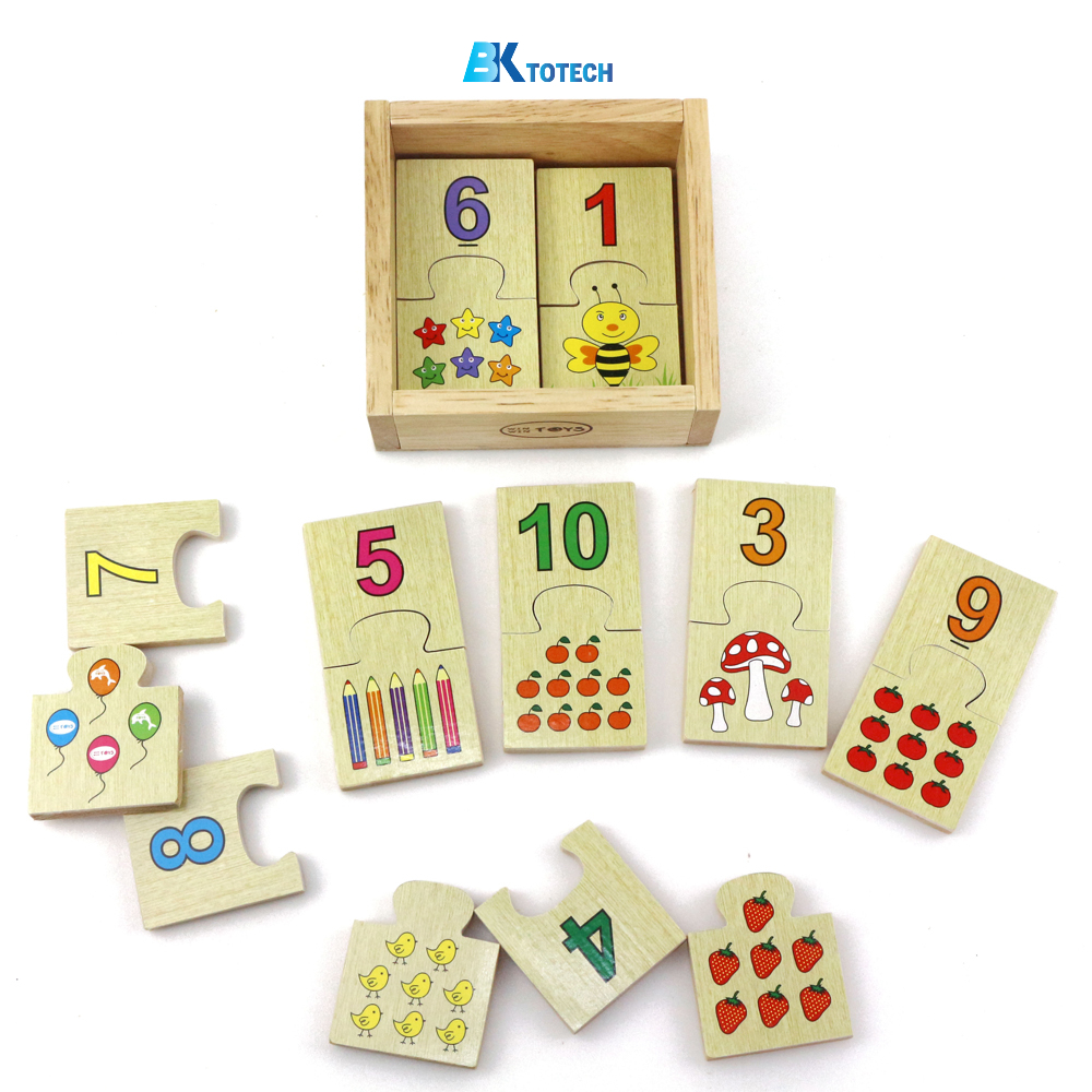 Đồ chơi chữ số - Bộ học số - Đồ chơi gỗ Winwintoys