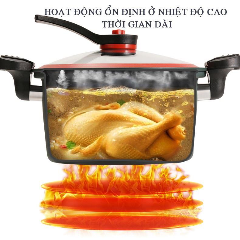 Nồi Áp Suất Đa Năng Tráng Tefon Chống Dính 3.5L Phong Cách Hàn Quốc Dùng Cho Mọi Bếp