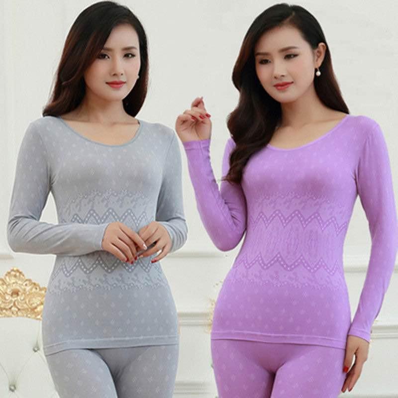 Nhiệt Nữ Quần Lót Cotton Johns Nhiệt Nội Y Mùa Đông Nữ Quần Áo Nữ Ấm Áp Phù Hợp Với